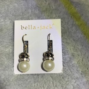 Gold Bella Jack Gold Pearl and Crystal Earrings